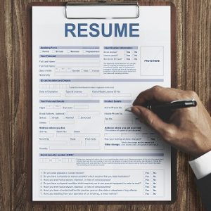 Resume Application Employment Form Concept